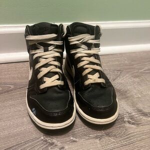 Nike Kids Black and White High-Top Sneakers